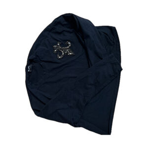 The Kooples Black Long Sleeve Top with Sequin Detail